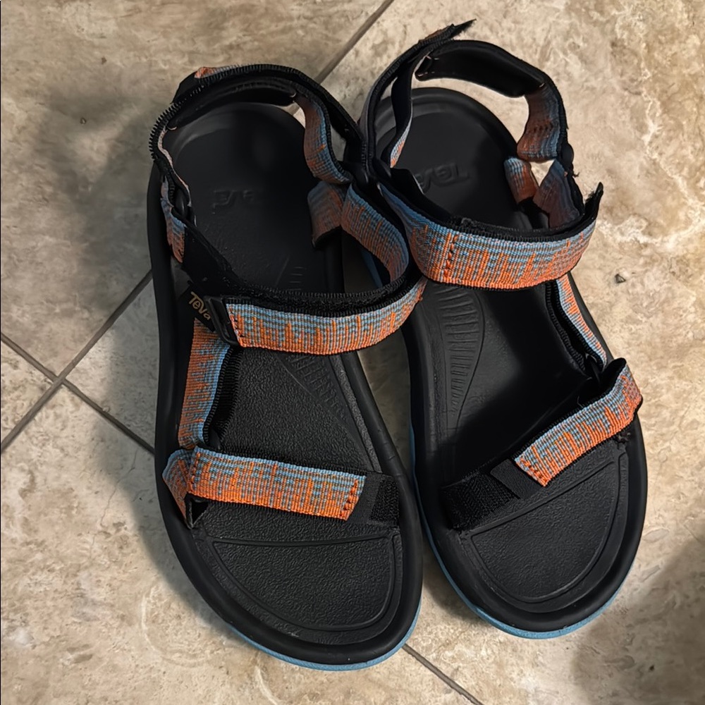 Teva Black and Orange Adventure Sandals
